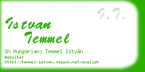 istvan temmel business card